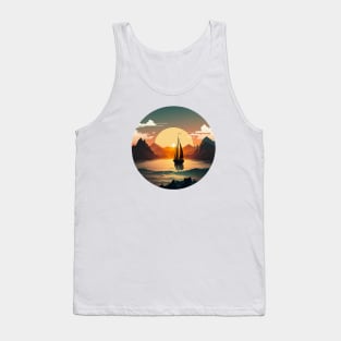 riding a boat to the adventure Tank Top